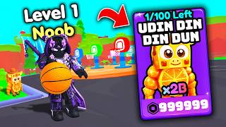 Starting Over as NOOB with STRONGEST PET in Basketball Training! (Roblox)