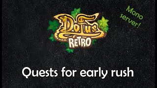 Dofus Retro: Quest rush - fastest way to level - from 1-11 solo in 15 mins (Mono Server preparation)