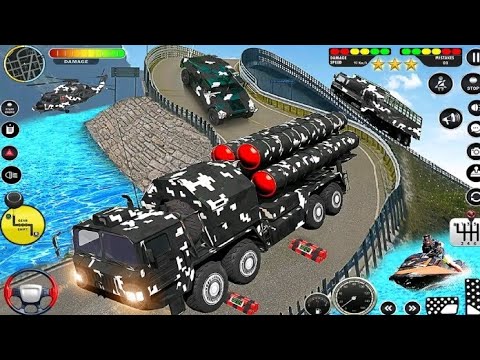 US Army Truck Transporter Driving 3D Cargo Vehicle Airplane Simulator 2025 -Android GamePlay