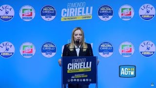 Meloni: «Cirielli alternativa a voltagabbana e fritture di pesce»