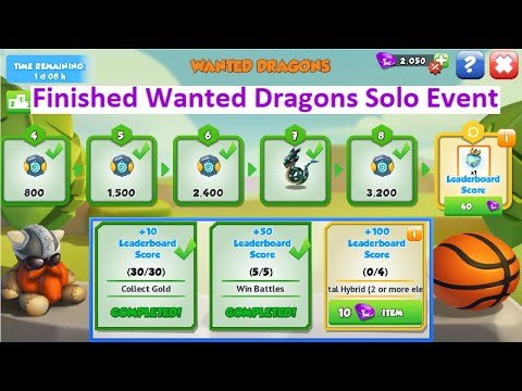 Finished Wanted Dragons Solo Event-Dragon Mania Legends | Origin of wind Ancient Event | DML