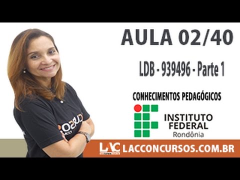 Aula 02/40 - Concurso IFRO 2016 - LDB   939496   Parte 1