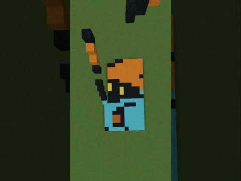 BlocksPile - Black Mage falling pixel art in Minecraft