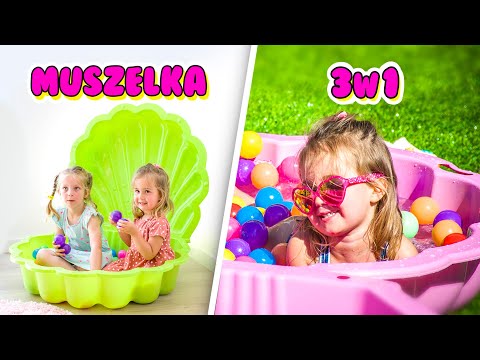 PIASKOWNICA MUSZELKA 3W1 / BASEN POJEMNIK
