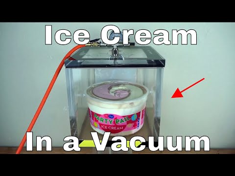 Checking How Much Air is In Ice Cream With a Huge Vacuum Chamber = Ice Cream Win! Video
