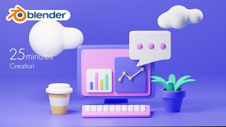 【blender】Webイラストを超簡単モデリング!