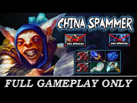 china spammer against 2 aoe silences, Silencer and Rikimaru - Full Gameplay Meepo #332