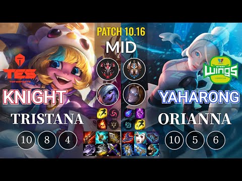 TES knight Tristana vs JAG Yaharong Orianna Mid - KR Patch 10.16