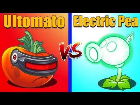PvZ 2 - Max Level Ultomato vs Electric Pea - Who Will Win?