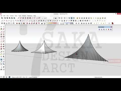 SketchUp tutorial | Curved Tents | Soap Skin Bubble tool