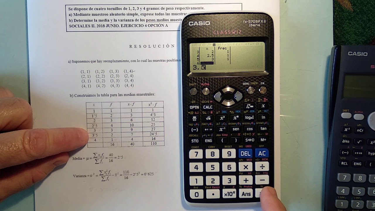 Modo Estadística en la Calculadora fx-570SP y fx-991SP