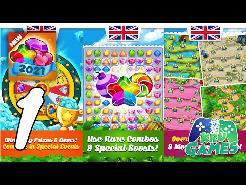 Addictive Gem Match 3 - Free Games With Bonuses Gameplay #1 All Levels (Android, IOS)