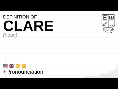 CLARE meaning, definition & pronunciation | What is CLARE? | How to say CLARE