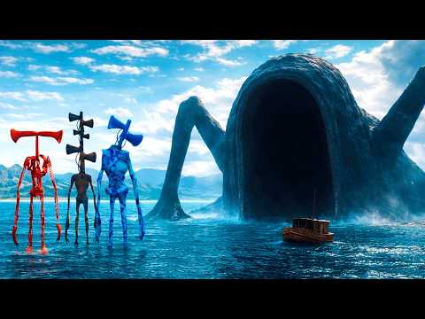 SEA EATER ICE SIREN HEAD WOOD SIREN HEAD AND SHADOW SIREN HEAD ATACKED MY VILLAGE