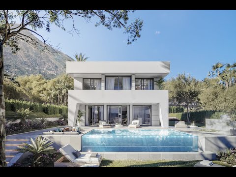 RB2024 SPECTACULAR VILLA with a fresh design, set on 2 levels in Marbella