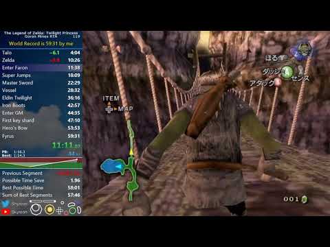 Twilight Princess Goron Mines RTA Speedrun in 59:26