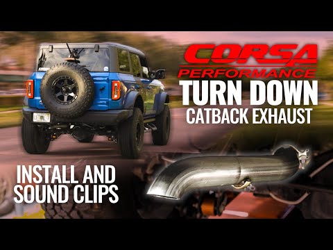 Corsa Performance Turndown Catback Exhaust - 2021 Ford Bronco