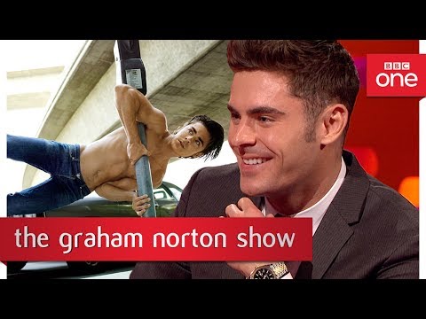 Zac Efron’s impressive pose - The Graham Norton Show: 2017 - BBC One