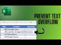 Prevent Text From Filling Adjacent Cells MS Excel