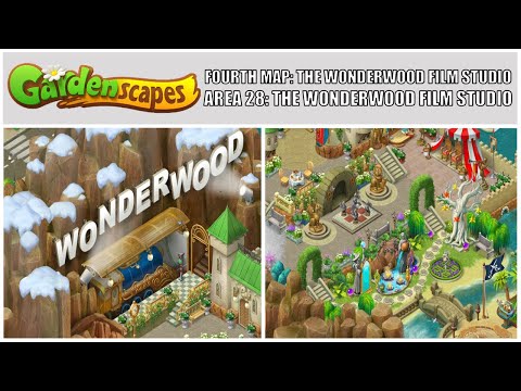 Gardenscapes: New Acres Gameplay Part 26 - Restoring Area 28: The Wonderwood Film Studio