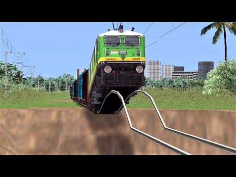 Train Running on Risky Railway Tracks | Worst Rail Journey – Train Simulator Indian Railways 2021