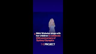 Nikki Webster sings with her children to celebrate 25th anniversary of  Sydney Olympics