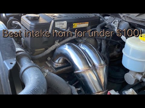 6.7 Cummins “pusher” style intake horn EBAY review/install #cummins #diesel
