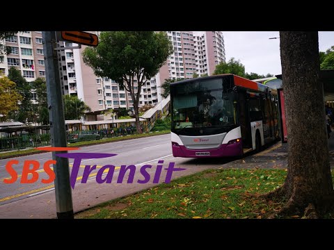 A SBST Service 102 Scania K230UB Euro 5 depart from the bus stop