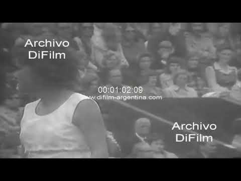 Tennis: Evonne Goolagong defeats Marilyn Pryde at Wimbledon - 1972 ARCHIVE FOOTAGE