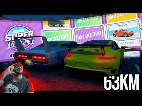 Forza Horizon 4 - 63KM RACE with ROULETTE CARS