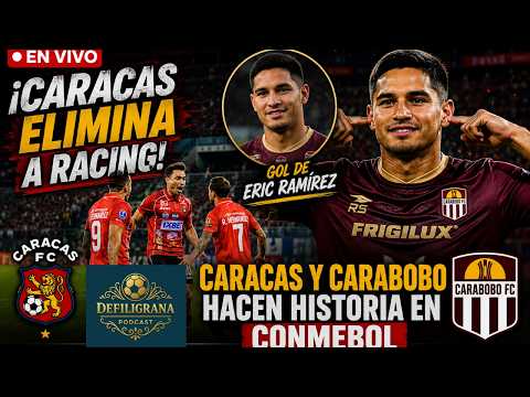 🔴 EN VIVO:  CARACAS SILENCIA A RACING Y CARABOBO GANA EN BOLIVIA PTO CABELLO LÍDER 😱🇻🇪
