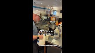 CEO works as a barista