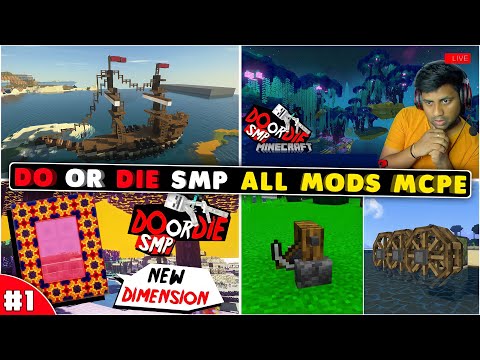TOP 7 Do Or Die SMP Mods For Minecraft PE || Do Or Die SMP Mod Download MCPE || Upto Gamer ||