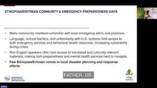 Ethiopian/Eritrean Community - Behavioral Health Disaster Planning & Response