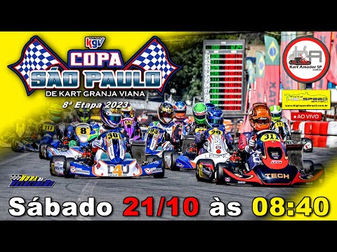 🔴 COPA SÃO PAULO DE KART KGV | 8ª Etapa 2023 | AO VIVO