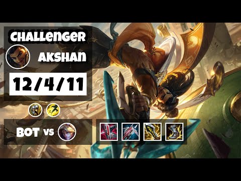 Akshan vs Ezreal NA Challenger BOT (12/4/11) - v11.18