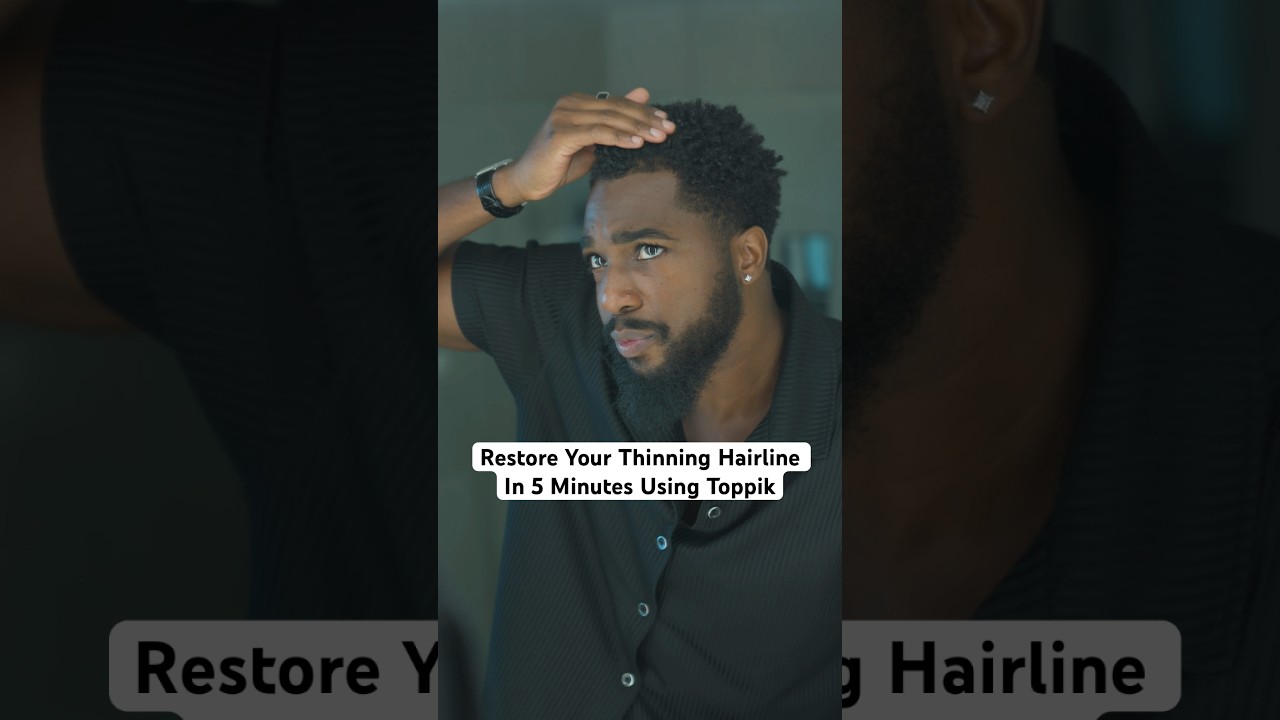 Fix your hairline and restore your confidence in 5 minutes using @toppik Hair Building Fibers 👌🏾.