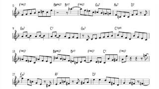【SDwinds】Scrapple from the apple jazz sax (EWI) solo with score