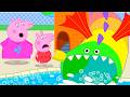 Peppa Pig Visits The RAINBOW Water Park Slide Brave Adventure Full Episodes Cartoon 20 Mins