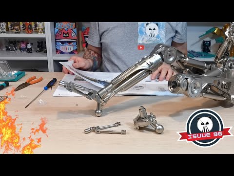 Build The Terminator T-800 Issue 96 - Add the Left Knee cap & Assemble A Toe (Speed Build)