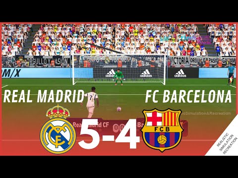 Penalty Shootout • Real Madrid 5-4 FC Barcelona • La Liga 23/24 | Video Game Simulation