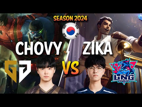 GEN Chovy vs LNG Zika - Chovy SION vs Zika JAYCE Top - Patch 14.6 KR Ranked CHALLENGER | lolrec