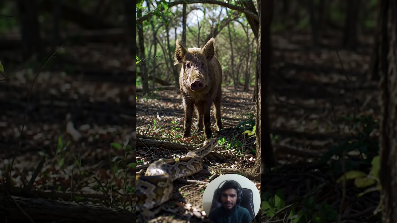 Wild Boar vs Python | Brutal Jungle Face-Off Ends in Failed Strikes