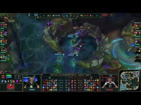 H2K vs G2 Highlights Game 1 EU LCS SUMMER 2017
