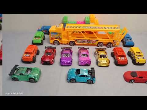Bitt Toys Colors for Children to Learn with Truck Transporter Toy Street Vehicles Educational Videos