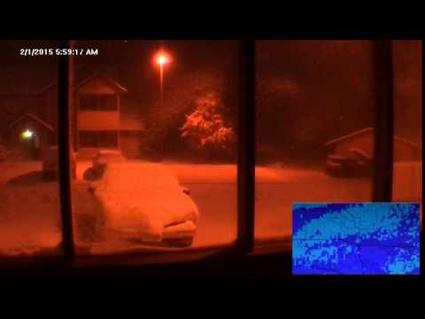 Snow Storm Timelapse - Cedar Rapids IA 1/31/15