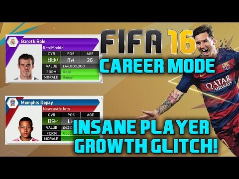 Career Mode Glitch-PLAYER GROWTH GLITCH-Best way to 99 RATED! FIFA 16-(XBOX/PS4)