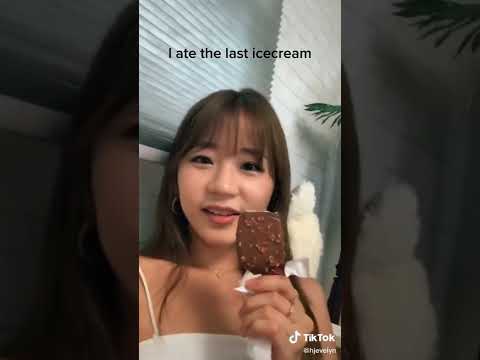 Evelyn ate the last ice cream 🍨😂