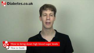 How to bring down high blood sugar levels (hyperglycemia)