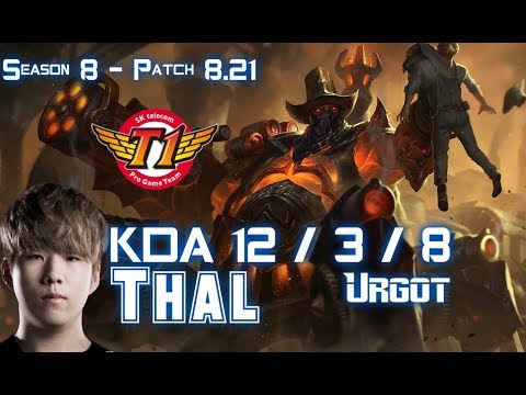 SKT T1 Thal URGOT vs VIKTOR Top - Patch 8.21 KR Ranked